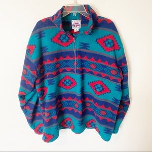 Aztec fleece pullover half zip size 2x
